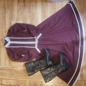 Vintage 70s Gunne Sax Junior Dress S